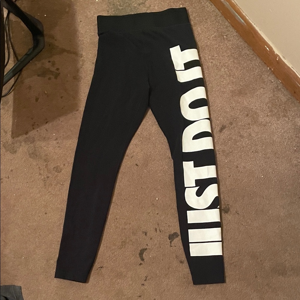 Nike Kids Black and White Leggings